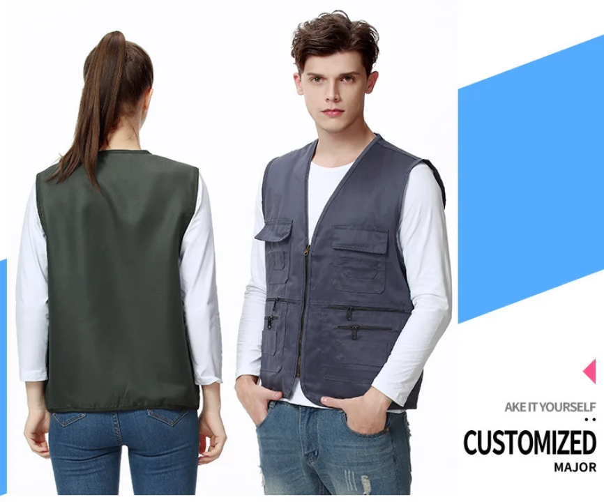 Gilet multi-poches unisexe