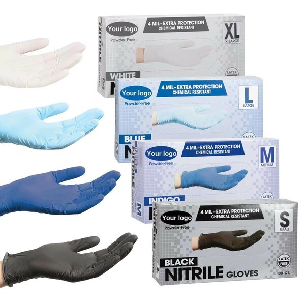 Gants en nitrile résistants chimiques