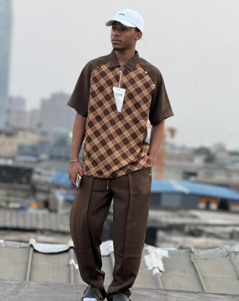 Chemise homme carreaux marron