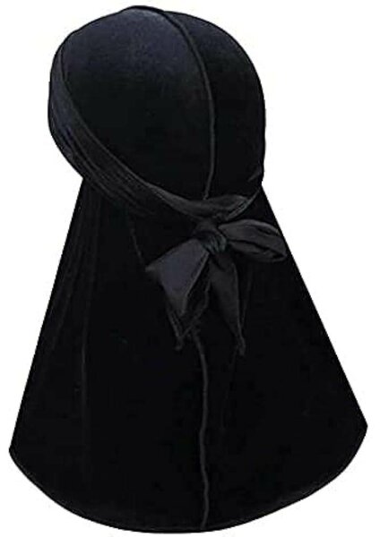 Velours Durag Noir Élégant