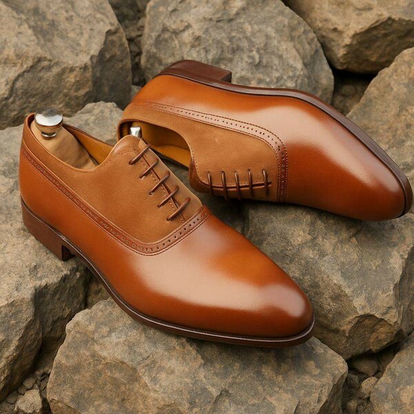 Chaussures habillées en cuir brun élégant