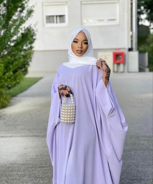 Abaya lilac femme chic
