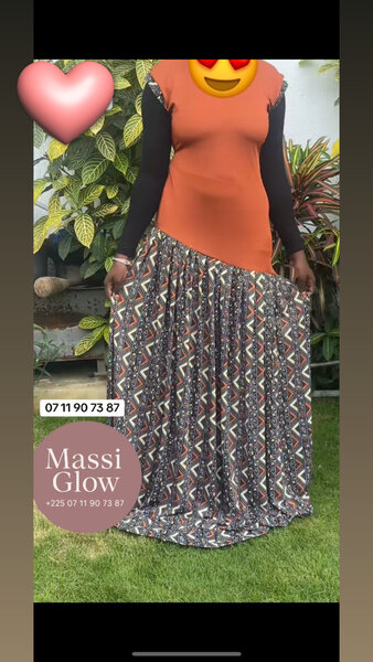 Robe Maxi asymétrique colorée