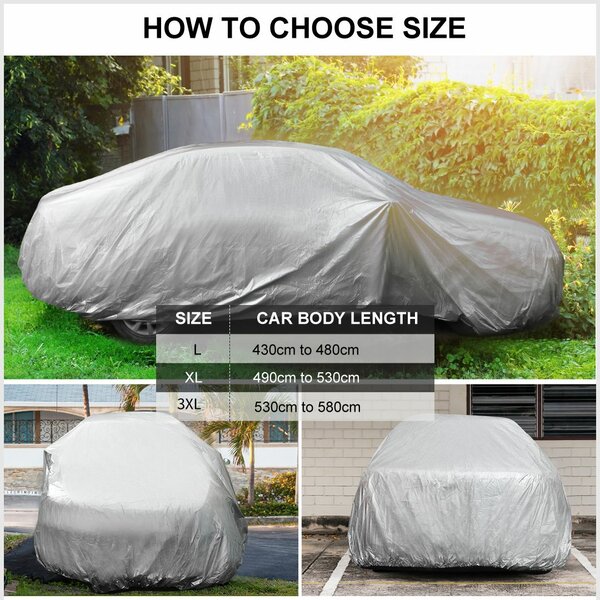 Carsun Car Cover Portable Waterproof Dust-proof Sun-proof
