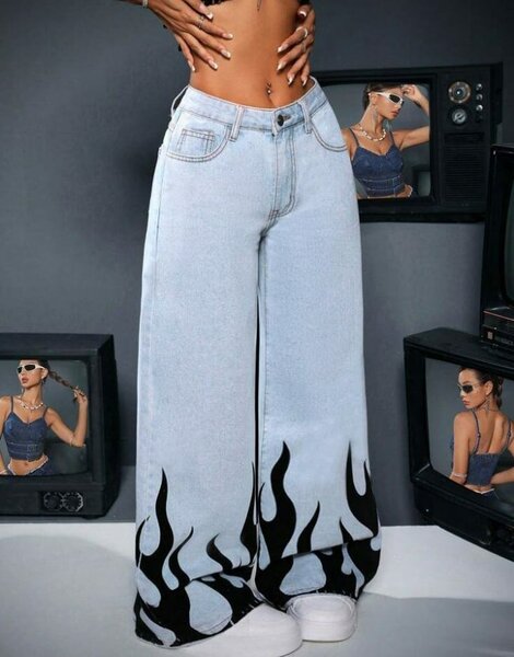 Jeans larges pour femme