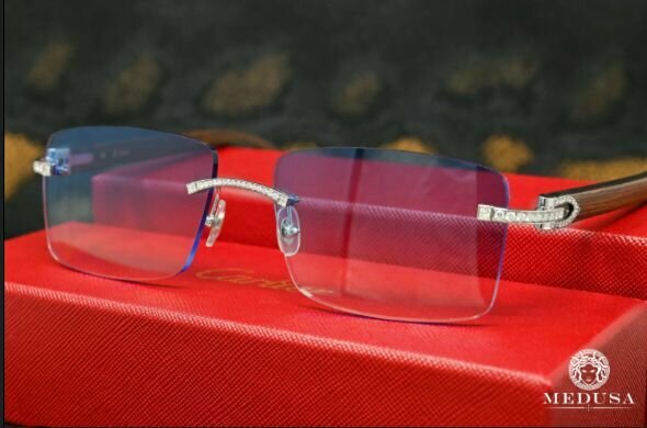 Lunettes sans monture Medusa bleutées