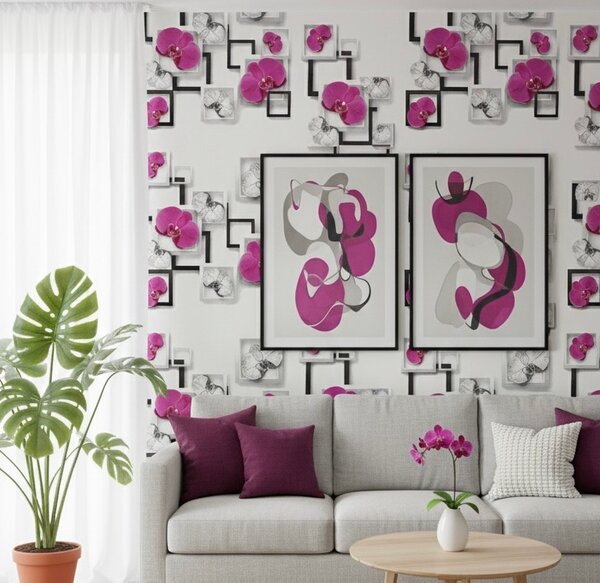 Papier Peint floral moderne