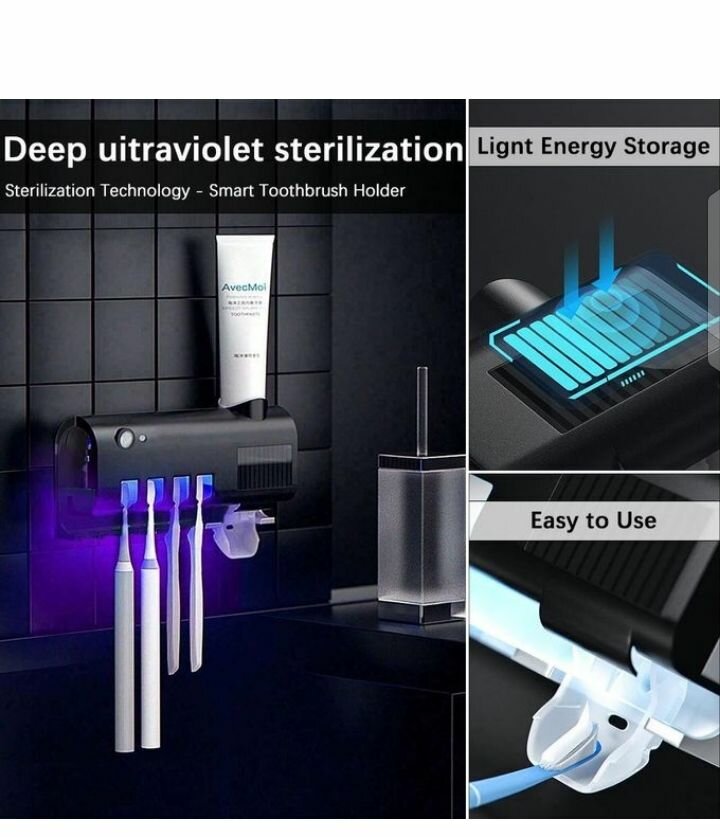 Support Brosse à Dents UV Intelligente
