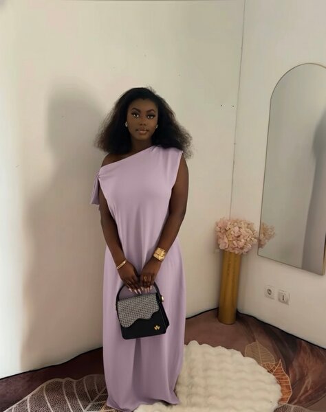 Robe longue asymétrique