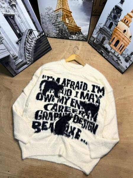 Cardigan en laine à message