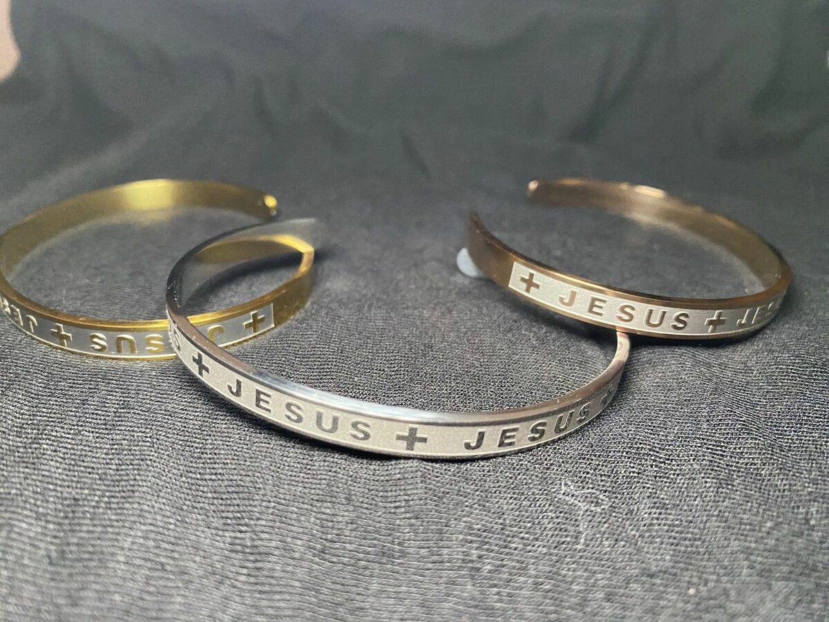 Bracelet "Jesus" en acier inoxydable