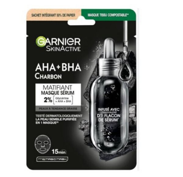 Garnier SkinActive AHA+BHA Charcoal Face Mask