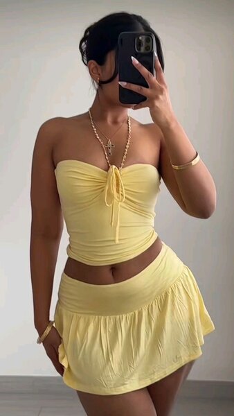 Ensemble Jupe Top Femme Éte