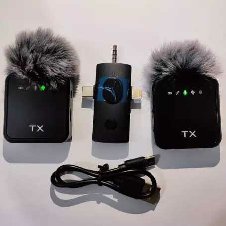 Microphone sans fil pour interview et vlogging