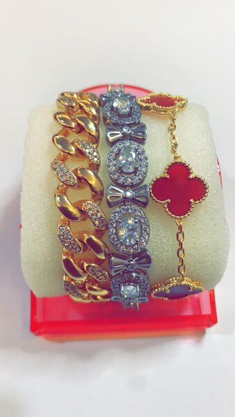 18k Gold bracelet, Diamond bracelet and Van Cleef bracelet