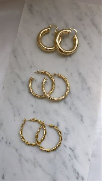 Boucles d'oreilles dorées