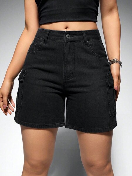 Shorts en denim noir élégants