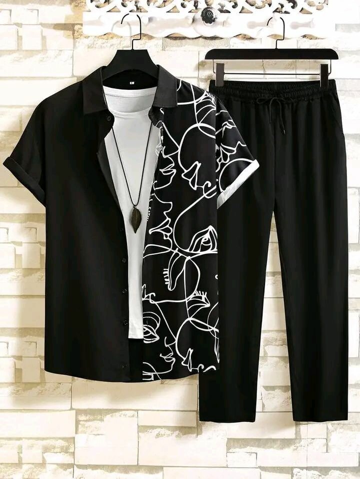 Ensemble homme avec motif