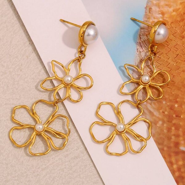 Boucles d'oreilles florales