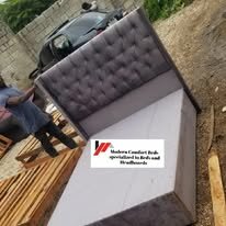 custom made bed with a high base