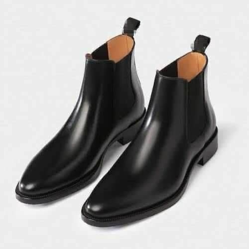 Bottes Chelsea en cuir noir