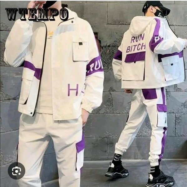 Ensemble sport blanc et violet