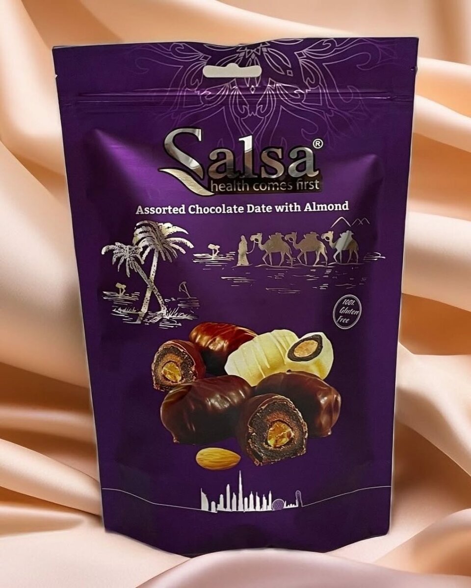 Финики в шоколаде с миндалем