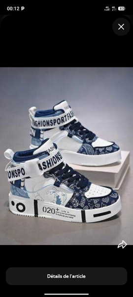 Baskets montantes tendance