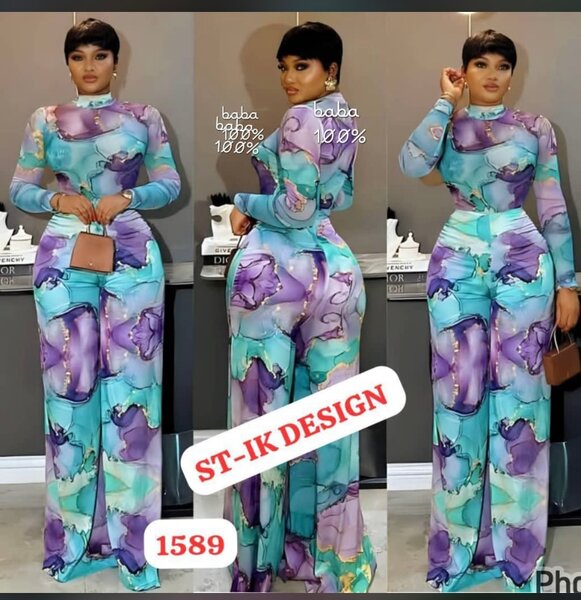 Complet élégante multicolore