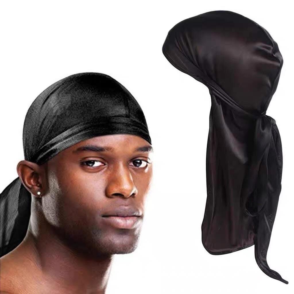 Durag en satin noir élégant