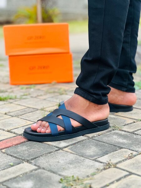 Sandales homme bleu marine