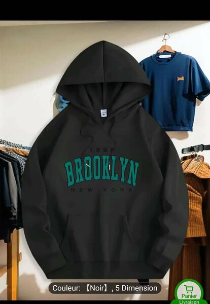 Sweat à capuche BROOKLYN NEW YORK
