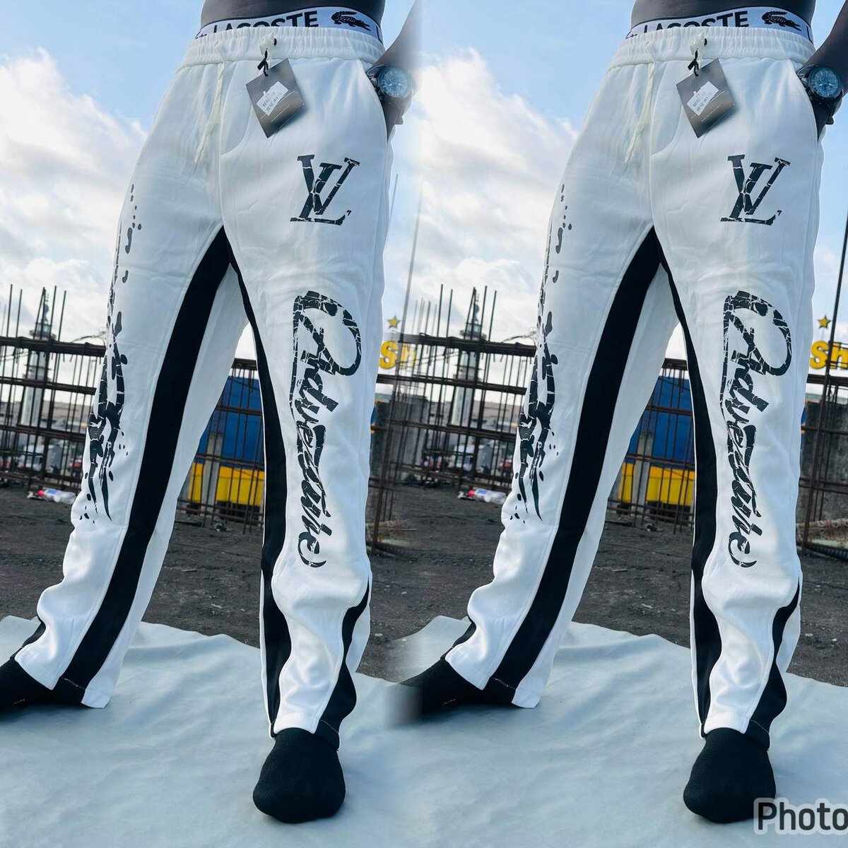 Pantalon cargo graphique homme