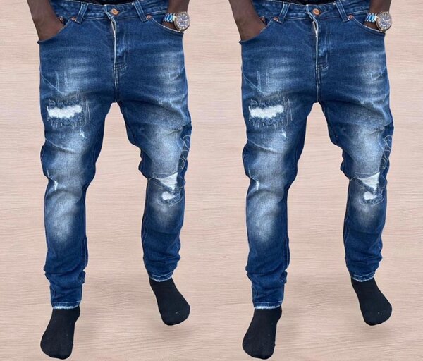 Jeans déchirés tendance homme