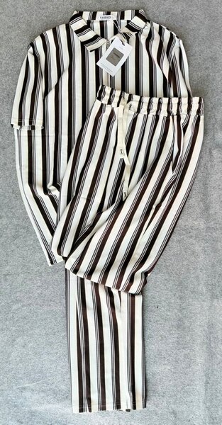 Pyjama rayé en coton doux