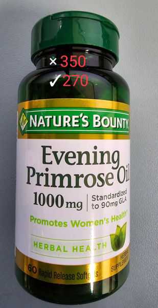 Natures Bounty evening primros