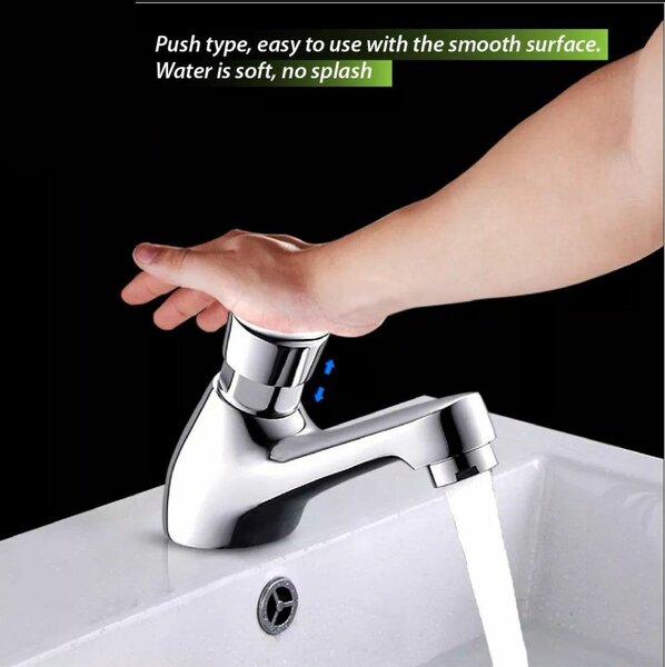 Automatic press Push Wash-hand basin water tap