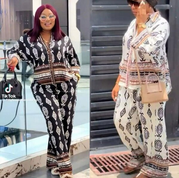 Tenue élégante motifs ethniques