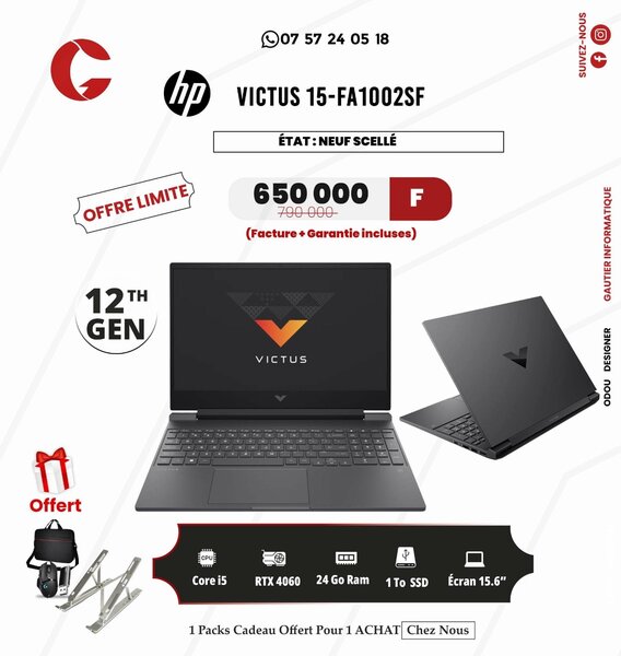 HP Victus 15-fa1002sf  Le PC
