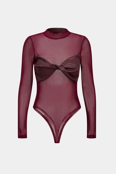 Body transparent rouge chic