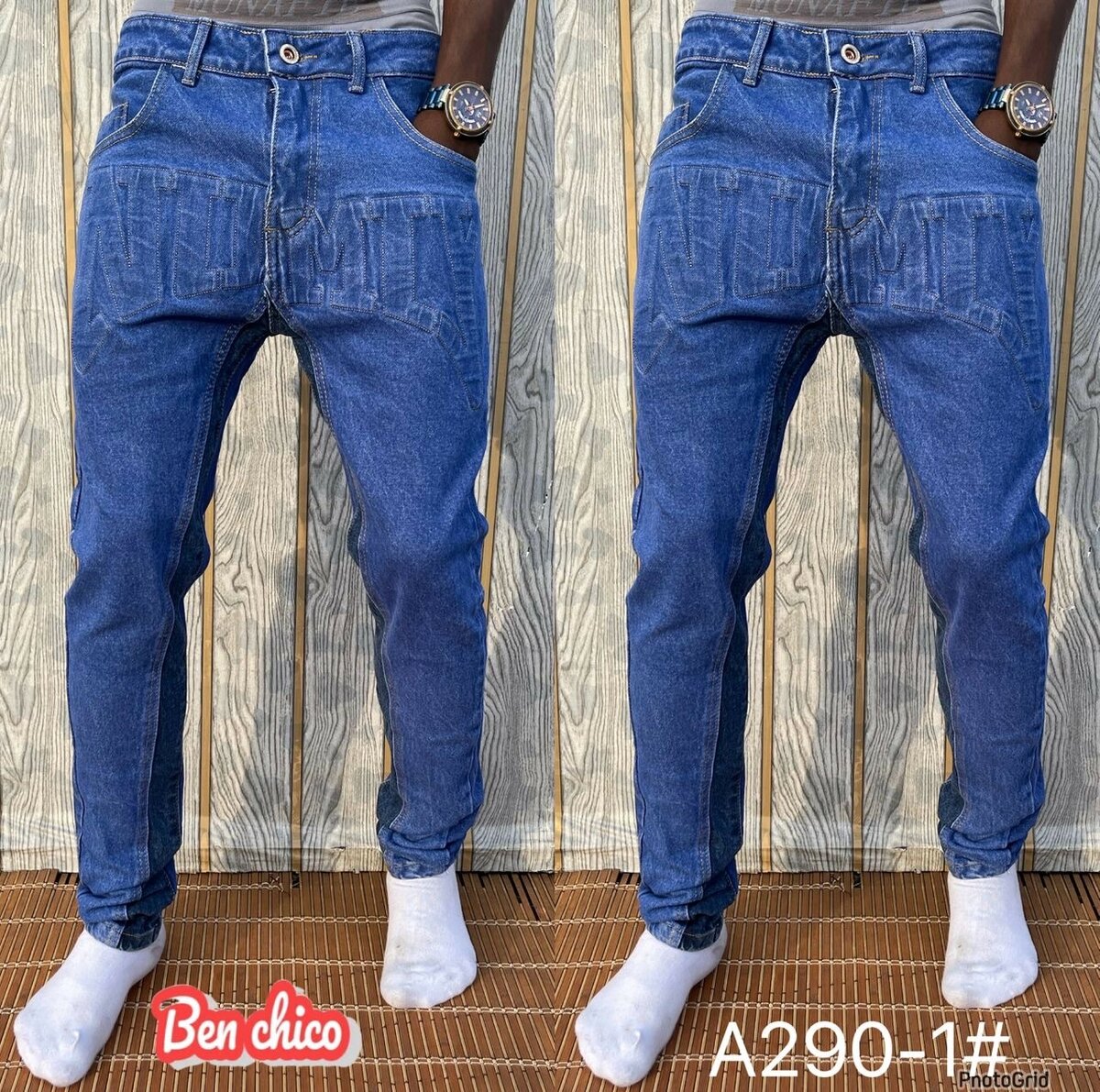 Jeans homme décontracté brodé