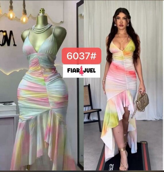 Robe mi-longue dégradée