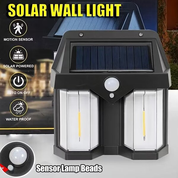 2024 Solar Wall Light - Waterproof Motion Sensor Garden Lamp