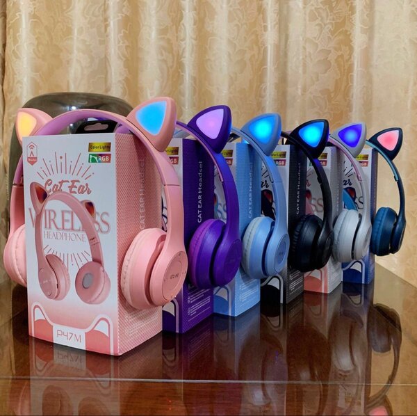 Cute Cat Ear Wireless Headphones