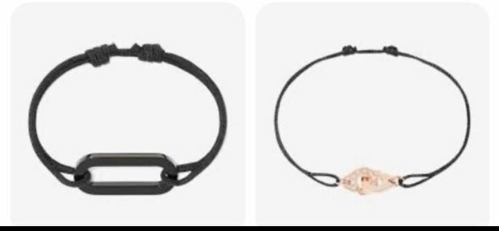 Bracelet en cuir noir avec fermoir