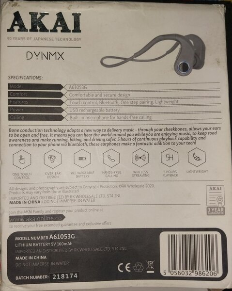 Akai Dynmx Bluetooth Earphones