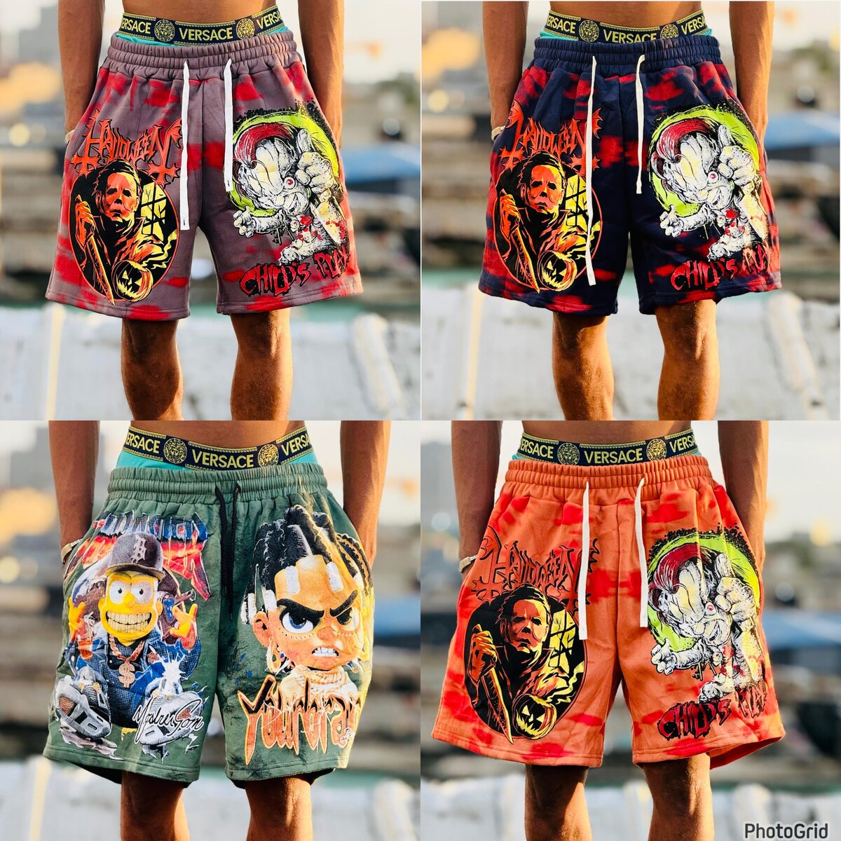 Shorts de sport graffiti tendance
