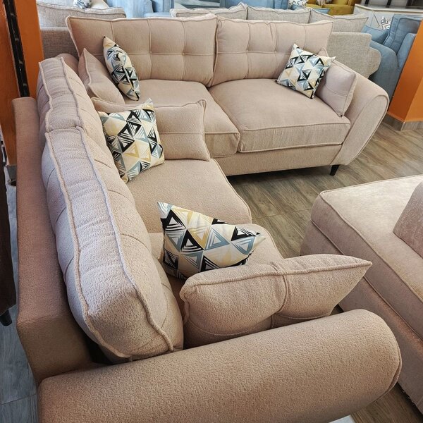 Canapé d'angle moderne beige