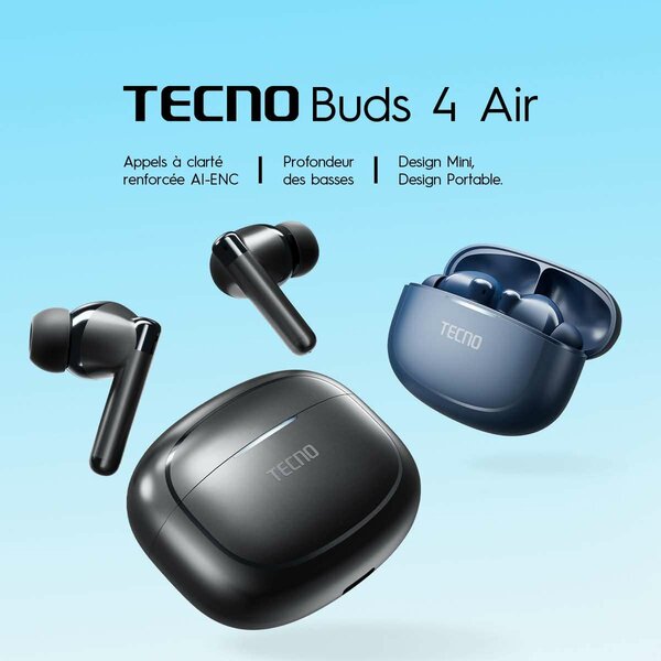 TECNO Buds 4 Air Écouteurs Sans Fil