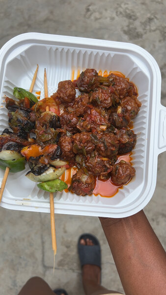 Escargot et boulettes de viand